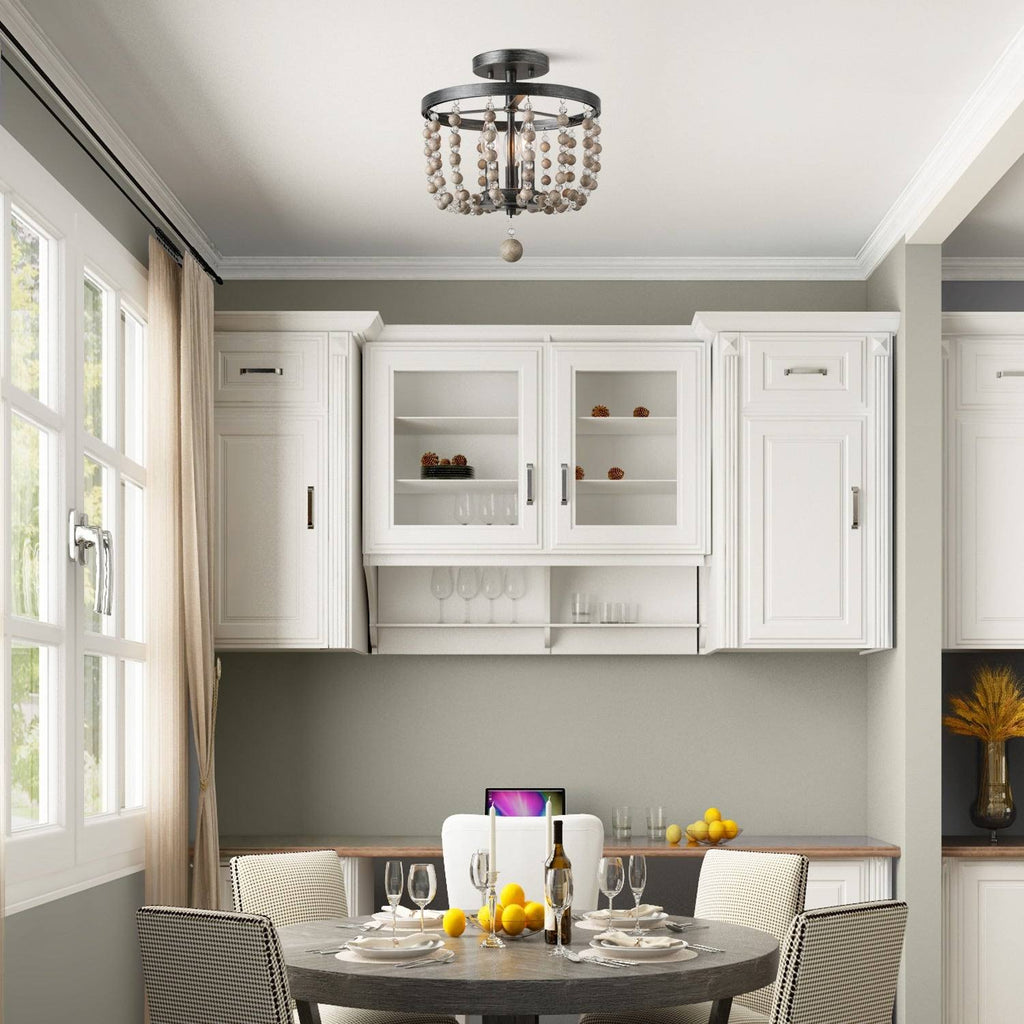 Beaded Flush Mount W9055