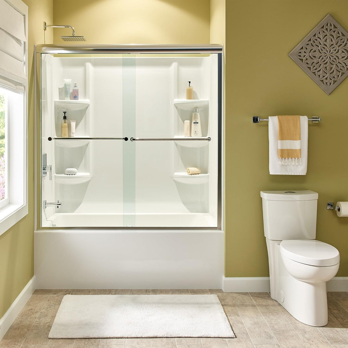 White Bathtub Wall Set V10758