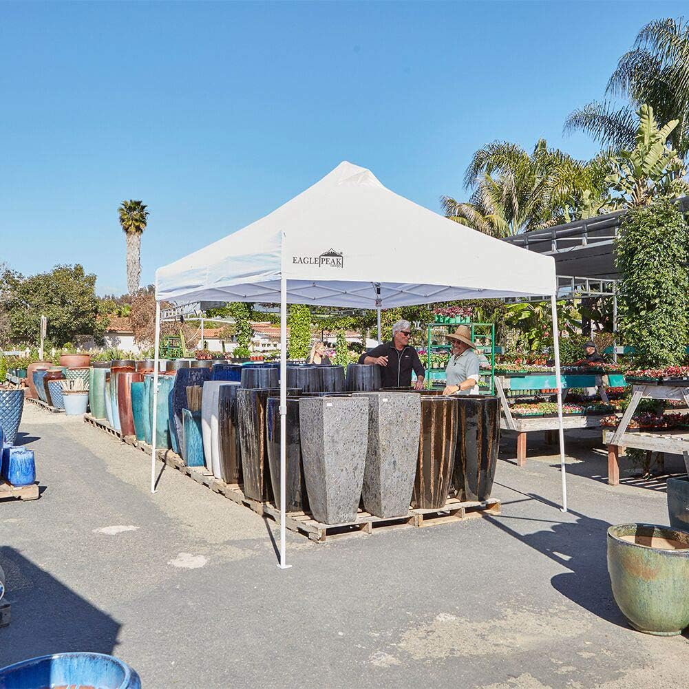 10' x 10' Heavy Duty Pop Up Canopy Tent with 100 Square Feet of Shade W581