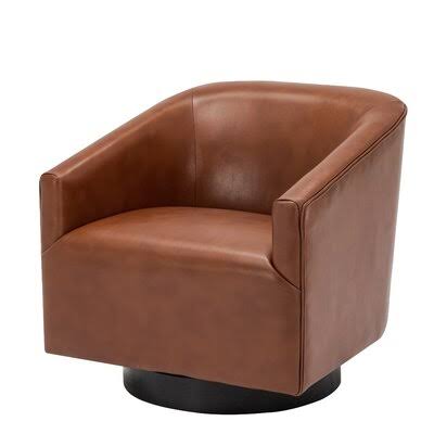 Caramel Swivel Barrel Chair C99302