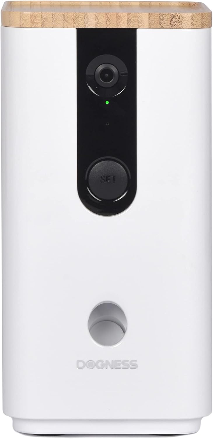 Wi-Fi Pet Camera with Treat Dispenser, 1080P HD, 165° View, Night Vision, Black U9936