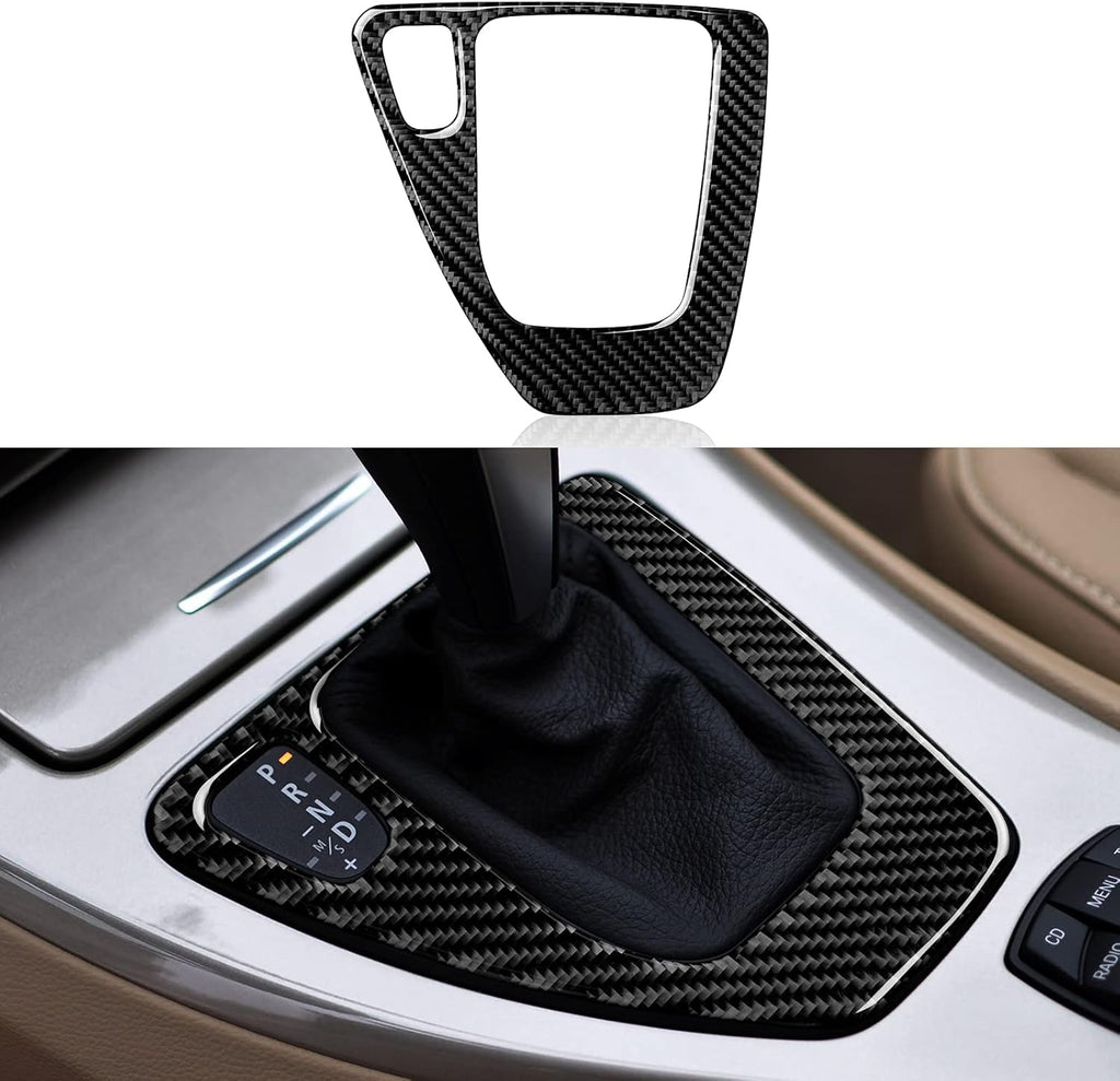 Carbon Fiber Gear Shift Panel Sticker Decal Trim Cover U119414