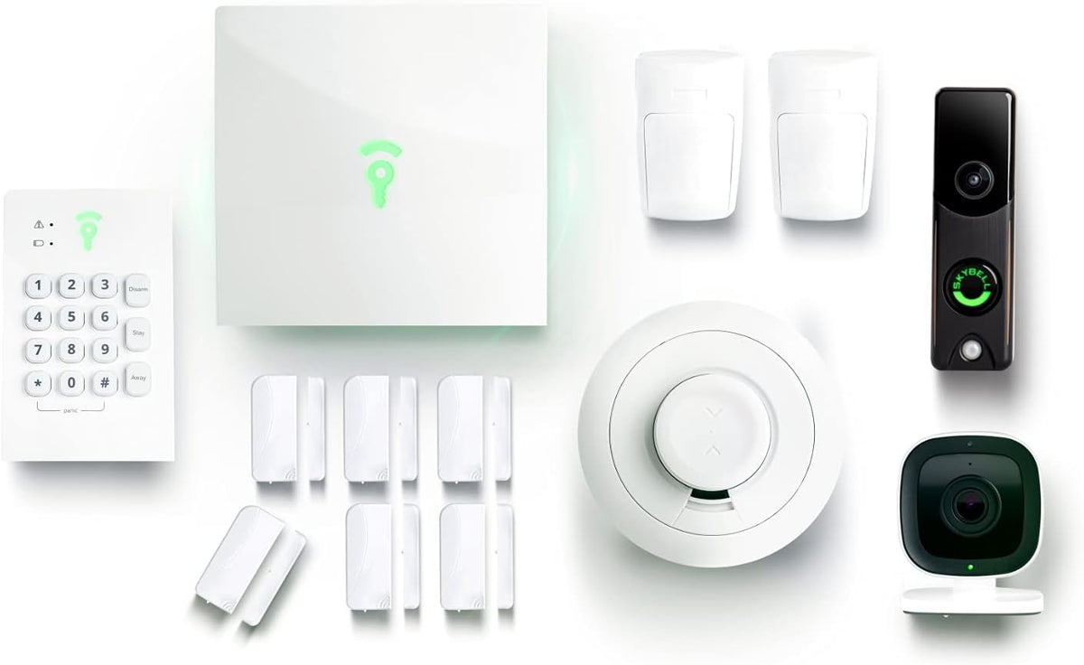 Home Security System 13 Piece Kit with Indoor & Doorbell Camera B19263