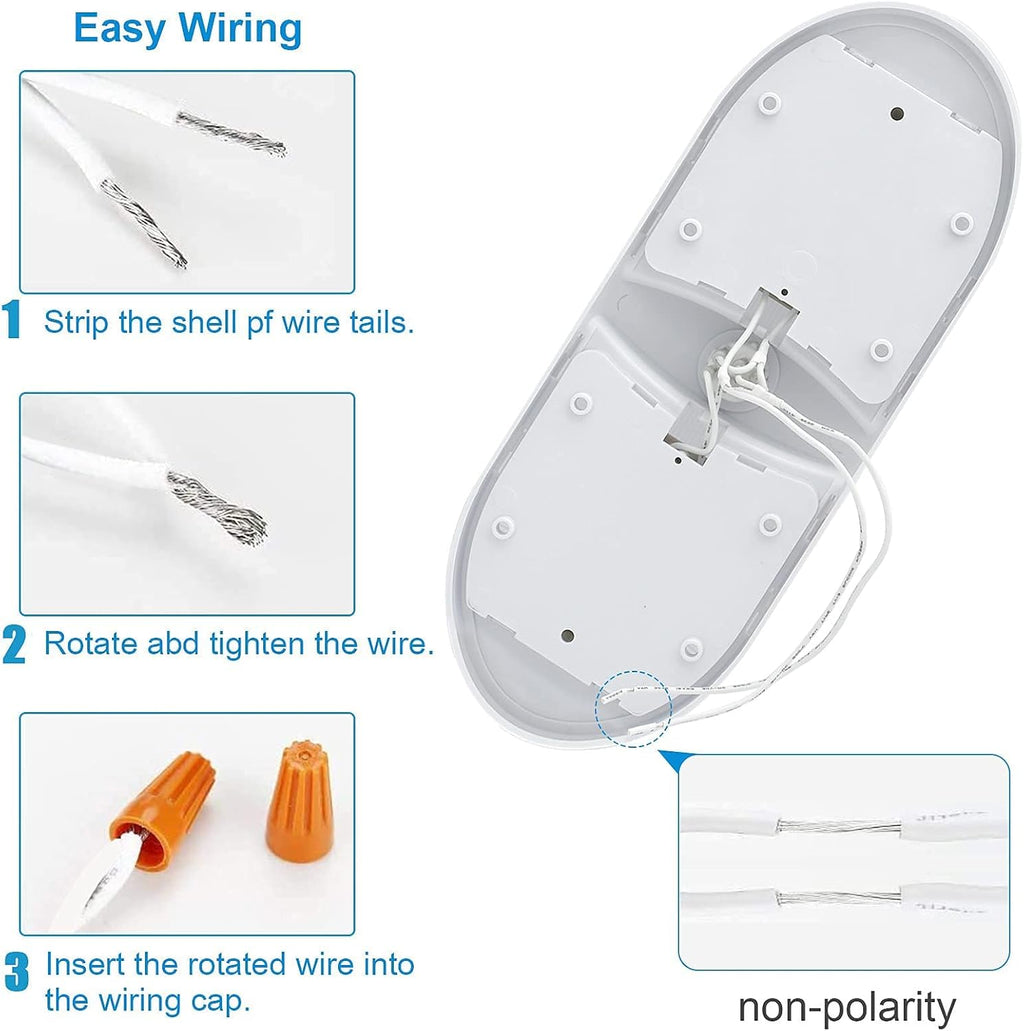 650 Lumens 12V LED Ceiling Dome Light with ON/Off Switch, Natural White 4000-4500K, Pack of 5 C9453