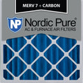 20x20x4 Pleated Air Filters MERV 7 Carbon Qty 6 L859