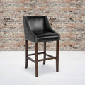 2 Pk. Walnut Barstool with Black Leather J241