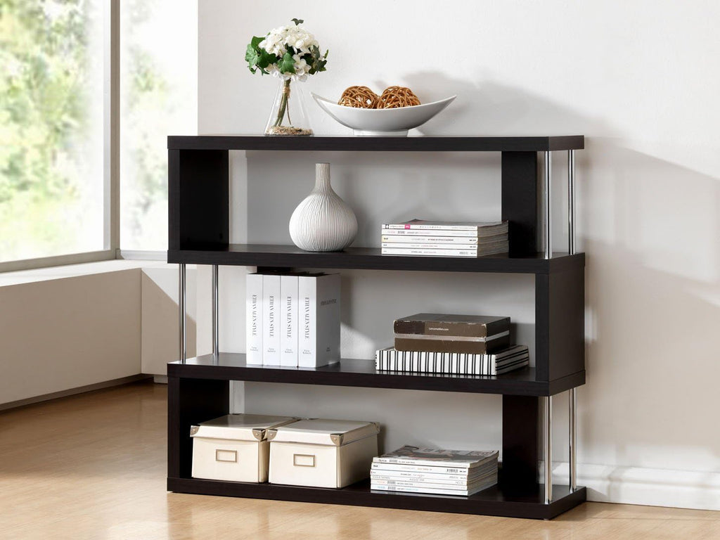 6-Shelf Dark Brown Bookcase K717