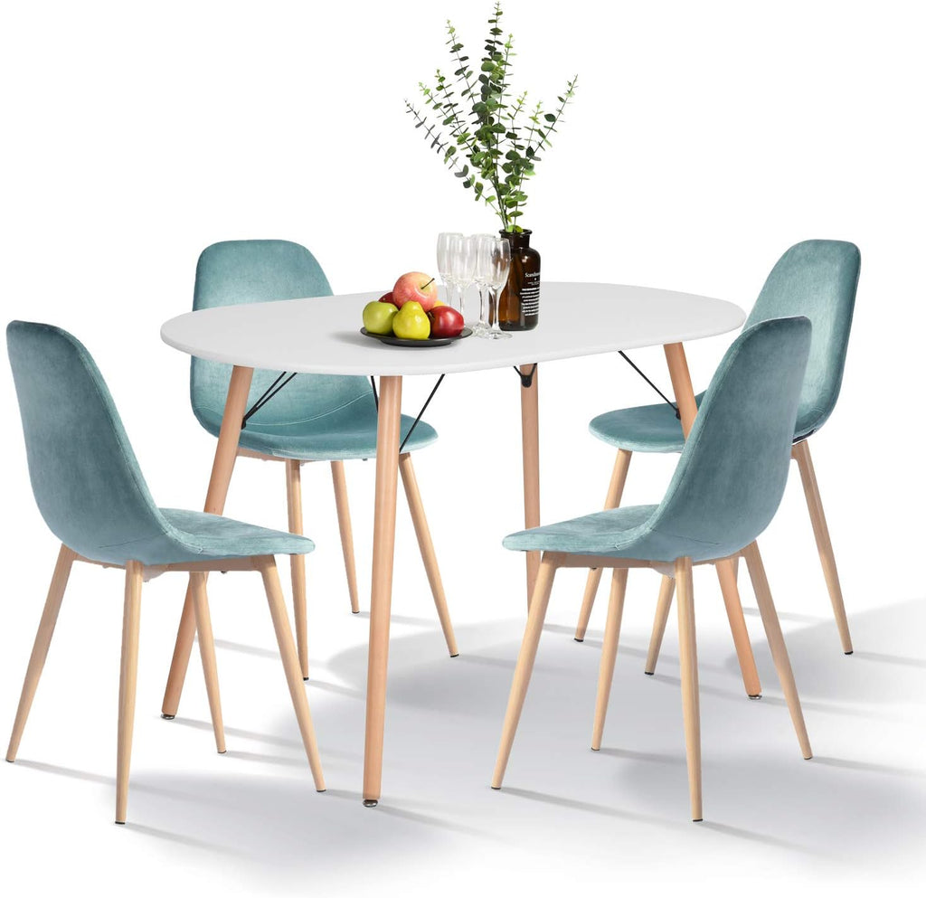 Farmhouse Oval Dining Table White D594
