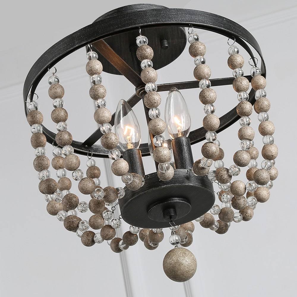 Beaded Flush Mount W9055