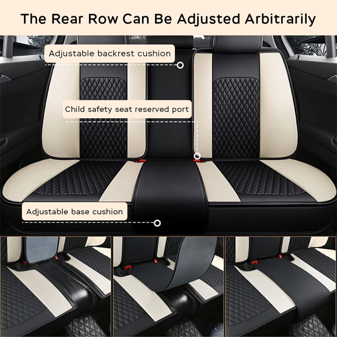 Car Seat Covers 5-Seat Black Beige I260