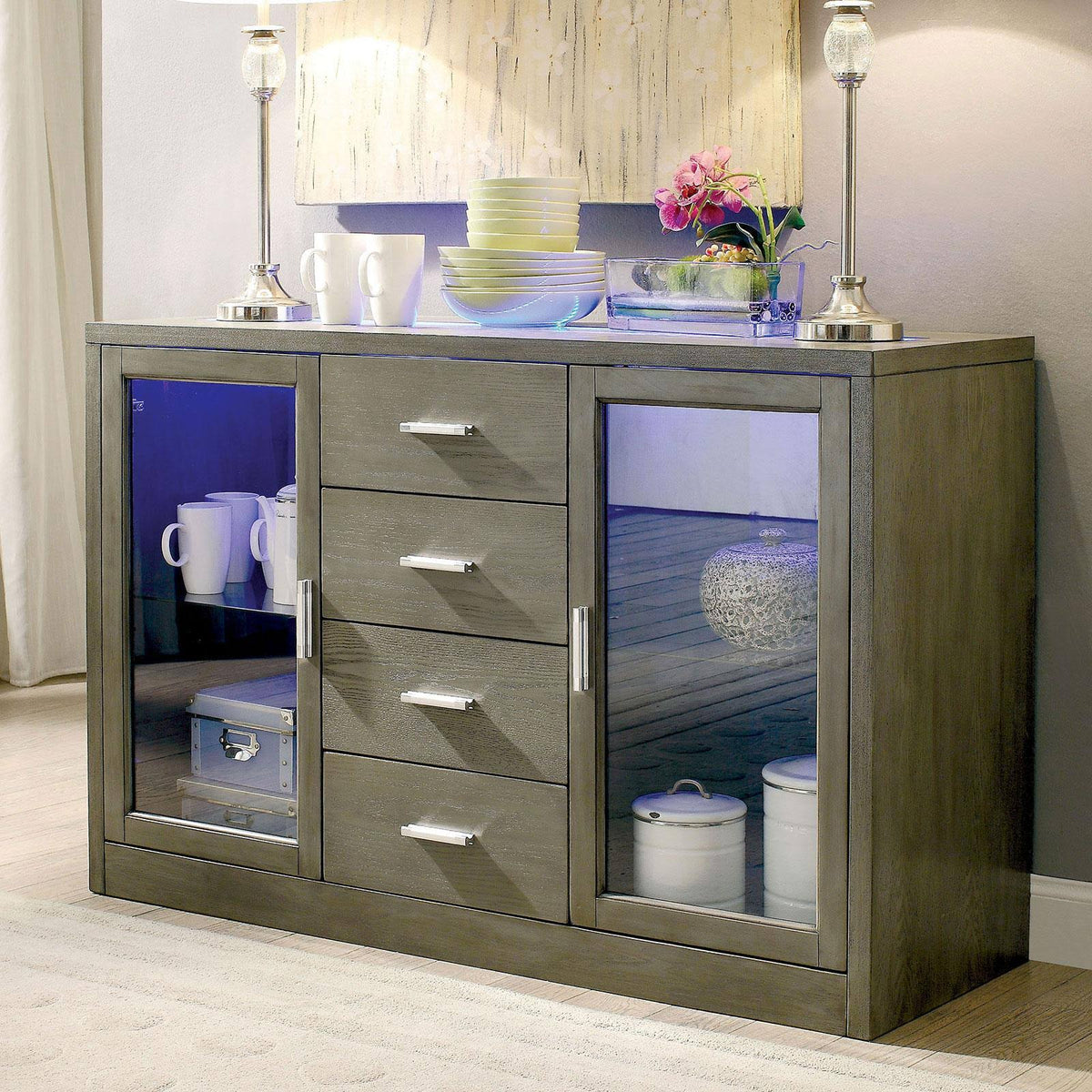 Gray Counter Height Table K358229
