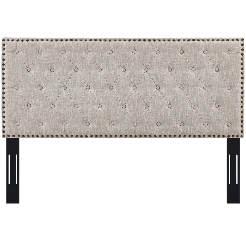 King and California King Upholstered Linen Fabric Headboard Z632