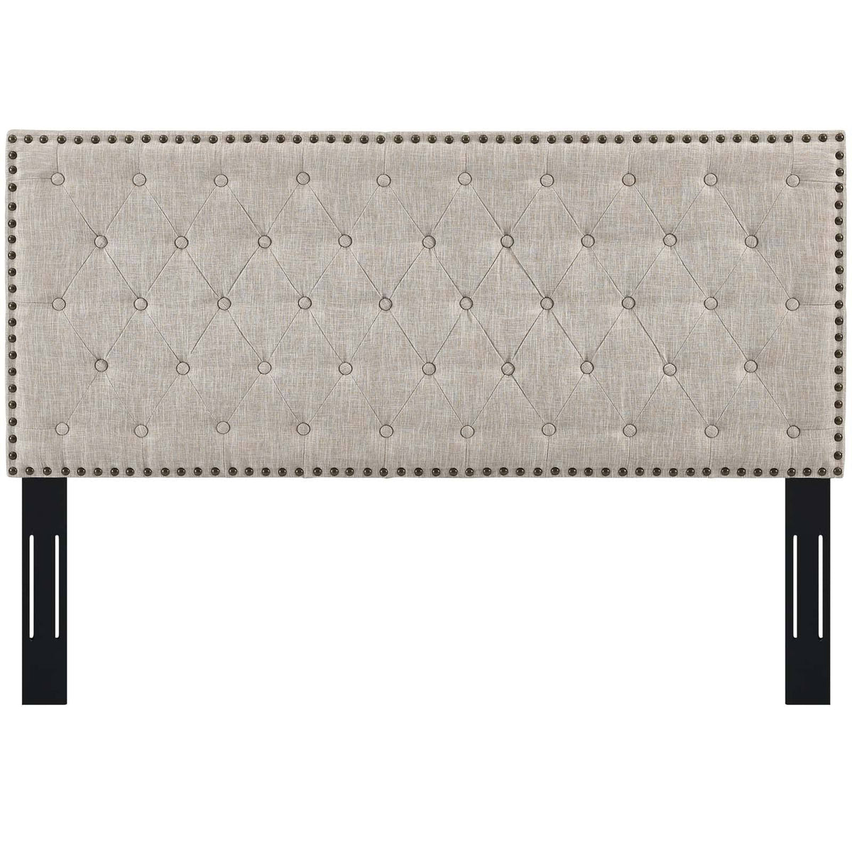 King and California King Upholstered Linen Fabric Headboard Z632