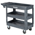 Grey Three-Layer Plastic Storage Trolley U1827