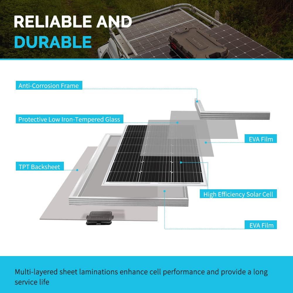 400 Watt 12 Volt Monocrystalline Solar Starter Kit with 4 Pcs 100W Solar Panel and 40A MPPT Charge Controller X247938