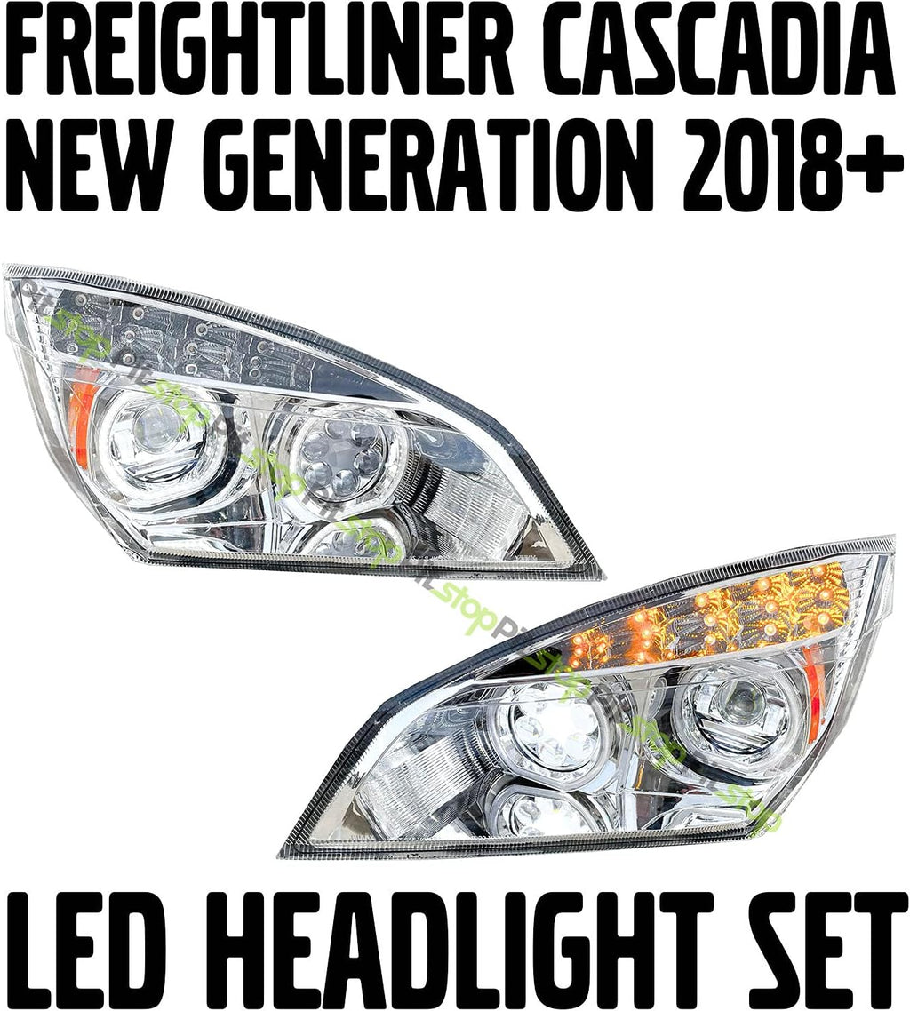 Full LED Headlight Set Left Right Pair F43065