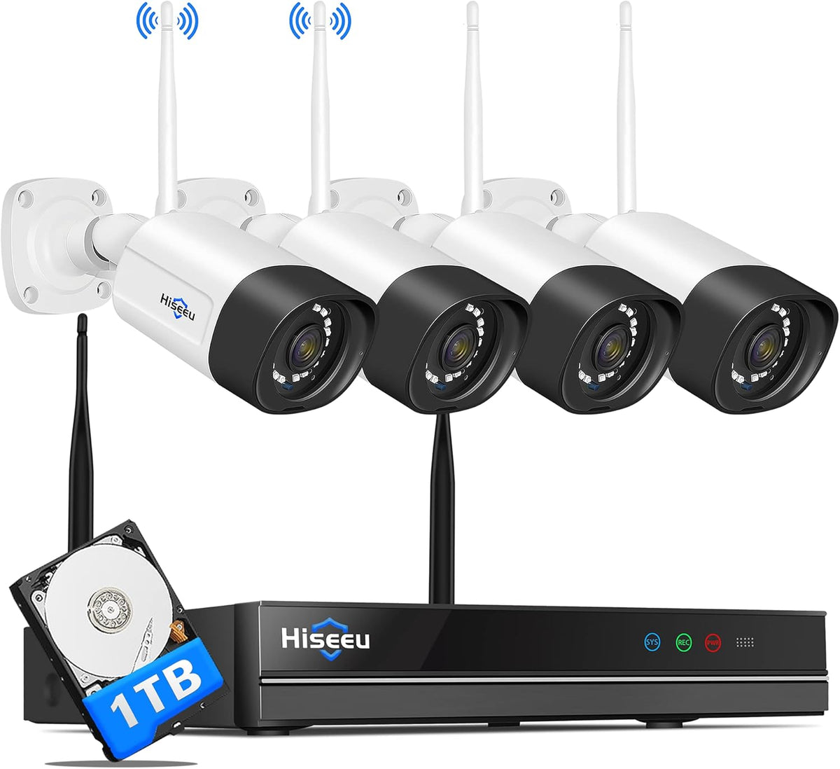 WiFi Security Camera System 8CH 3 Megapixels IP66 Waterproof X49520