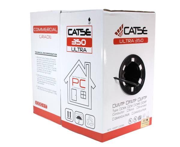 Cat5e Riser Bulk Ethernet Cable, 24 AWG 1000ft - Red D793