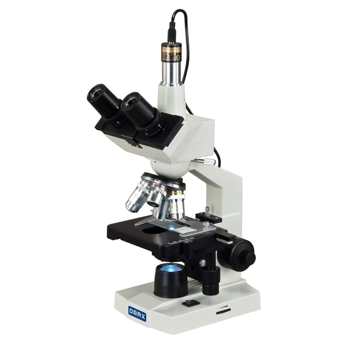 40X-2500X Digital Trinocular Compound LED Microscope with USB Digital Camera F99020