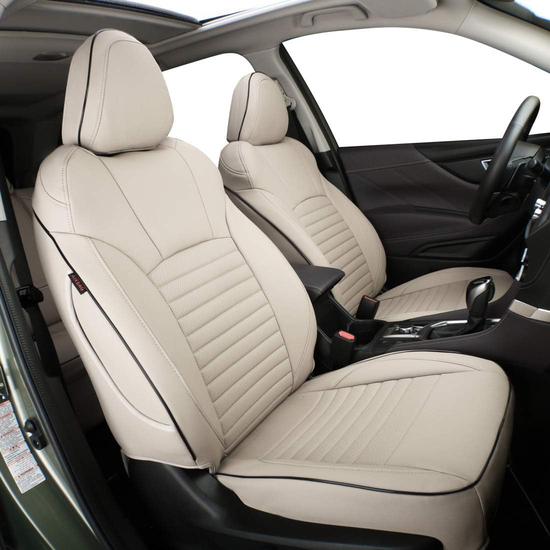 Custom Fit Full Set Car Seat Covers Leatherette Black P92940