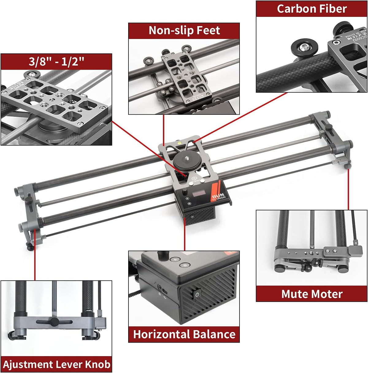 Motorized Camera Slider 80cm Carbon Fiber U986316