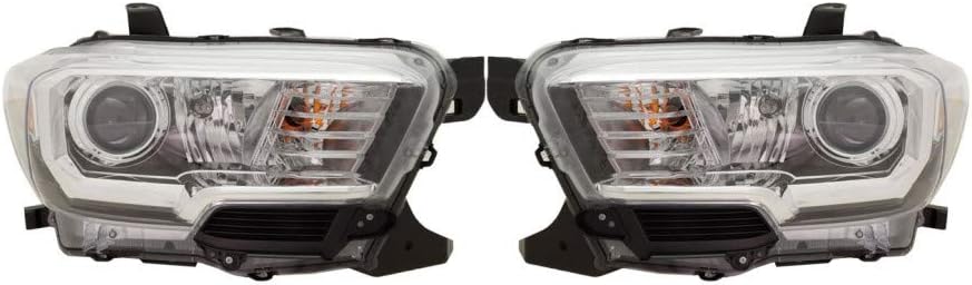 Toyota Tacoma Headlight 2018 Pair Driver and Passenger Side Halogen Type Q462847