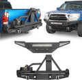 Front and Rear Bumper with Tire Carrier Textured Black Steel F79981
