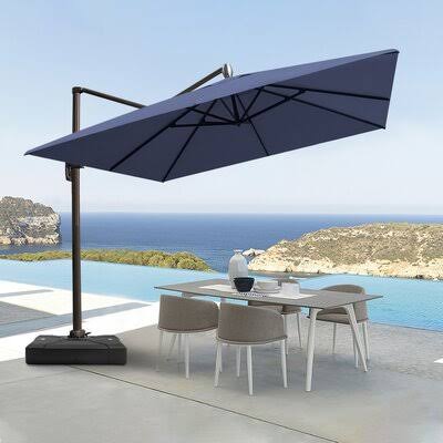 10& Square Cantilever Umbrella Navy Blue Y948524