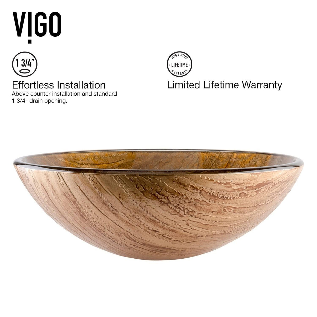 Glass Vessel Sink and Faucet Set Oil Rubbed Bronze V239188