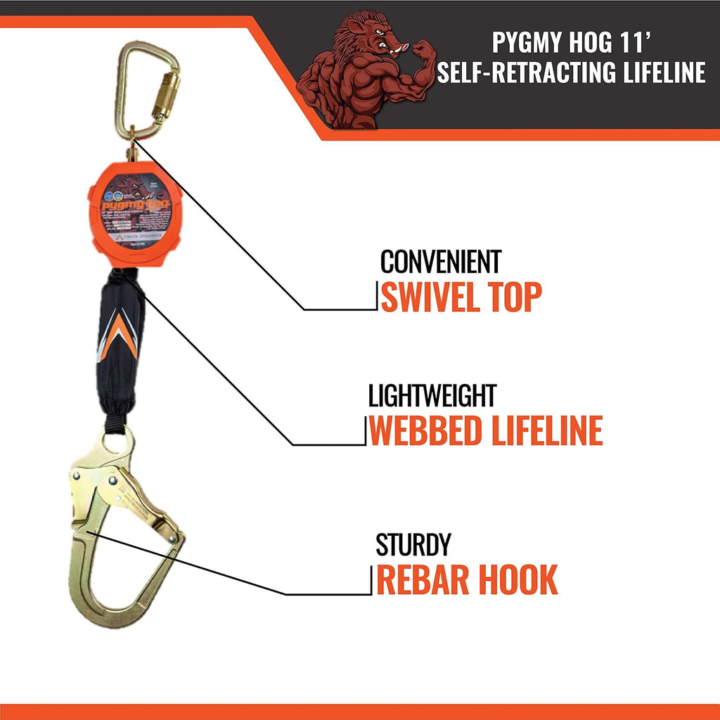 6' Web Self Retracting Lifeline with Rebar Hook B68111