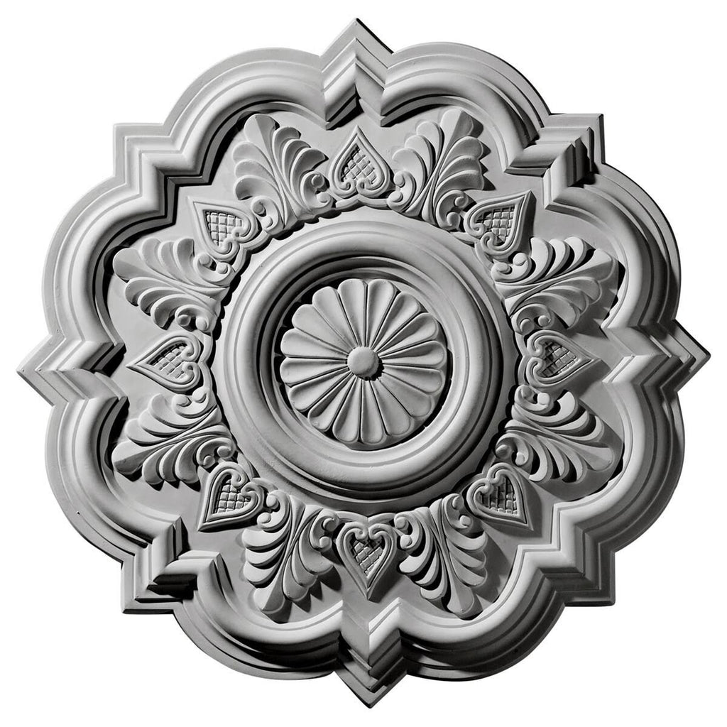 Hand-Painted Brushed Mahogany Ceiling Medallion N7227