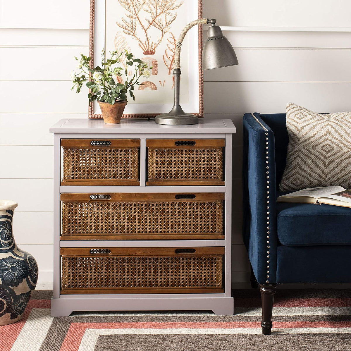 Grey 4-Drawer Storage Unit N9468