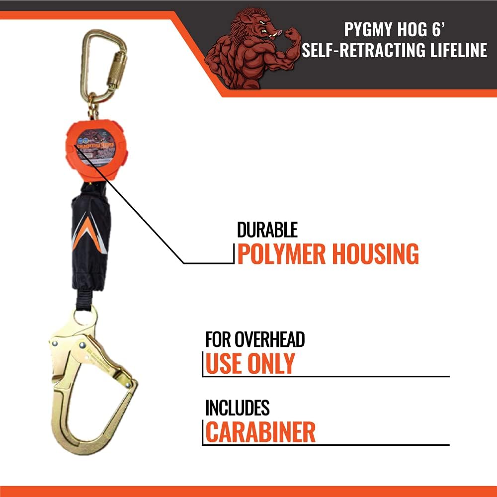 6' Web Self Retracting Lifeline with Rebar Hook B68111