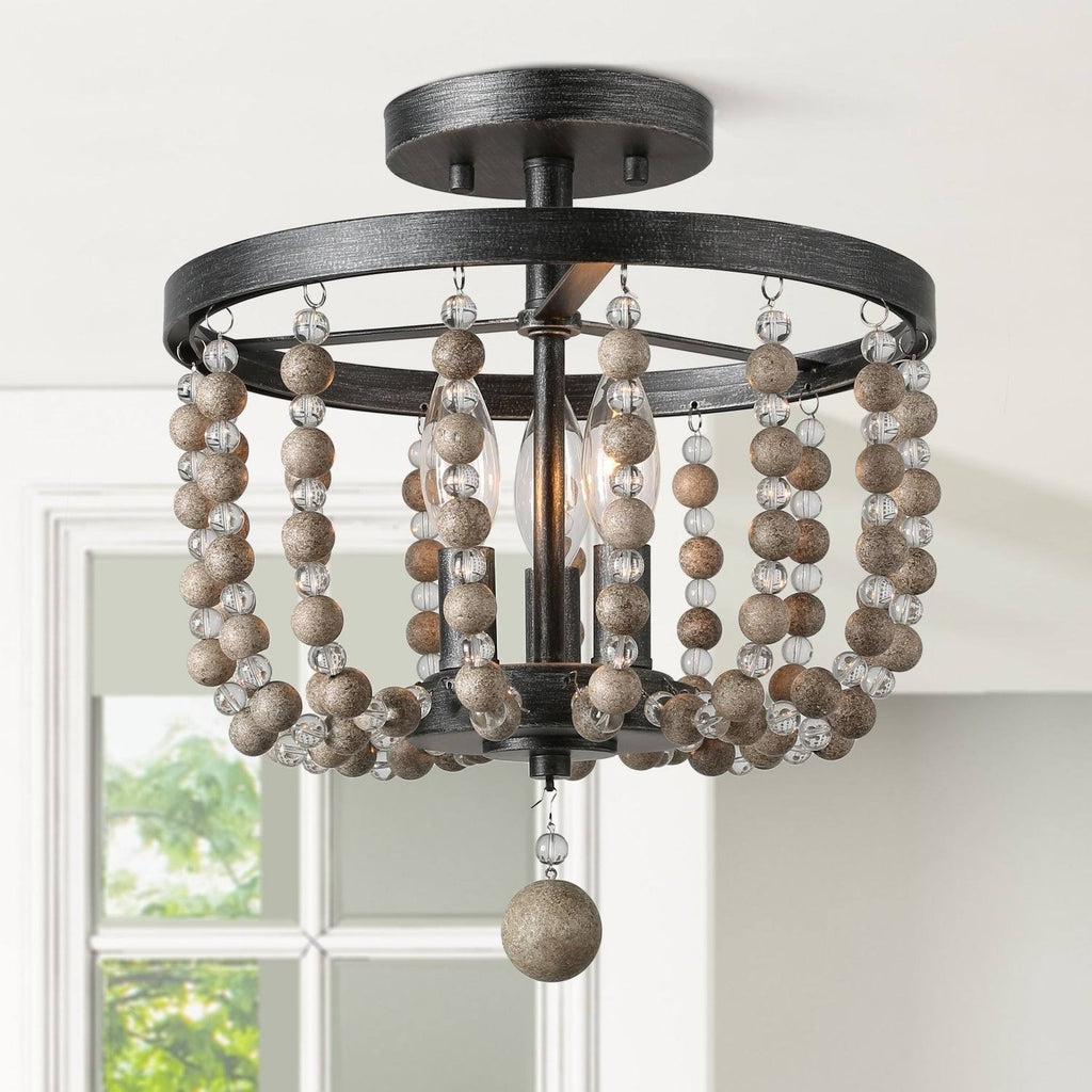 Beaded Flush Mount W9055