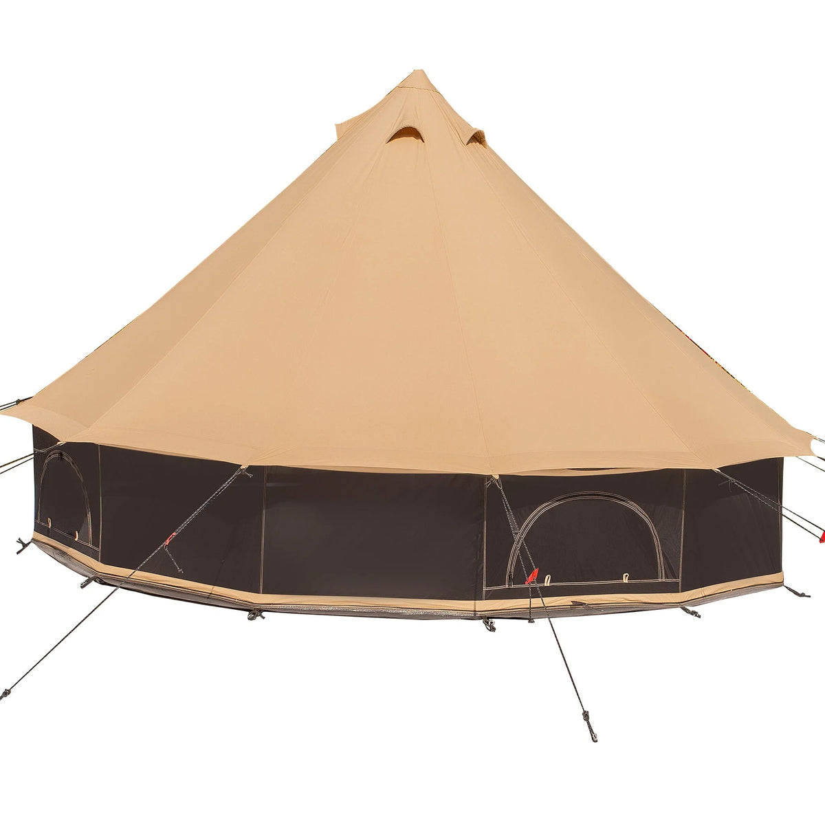 10' Desert Red Cotton Canvas Bell Tent with Stove Jack E318634
