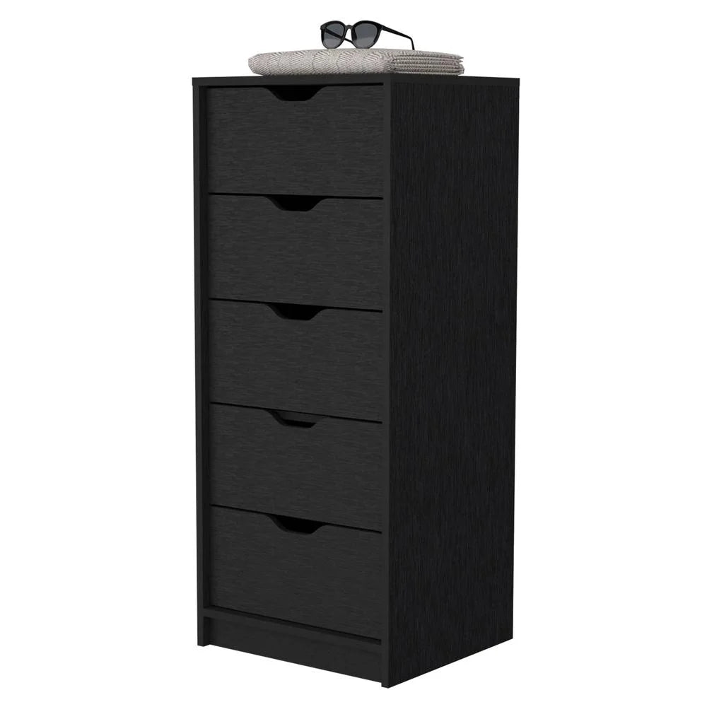 Black 5 Drawer Dresser W3215