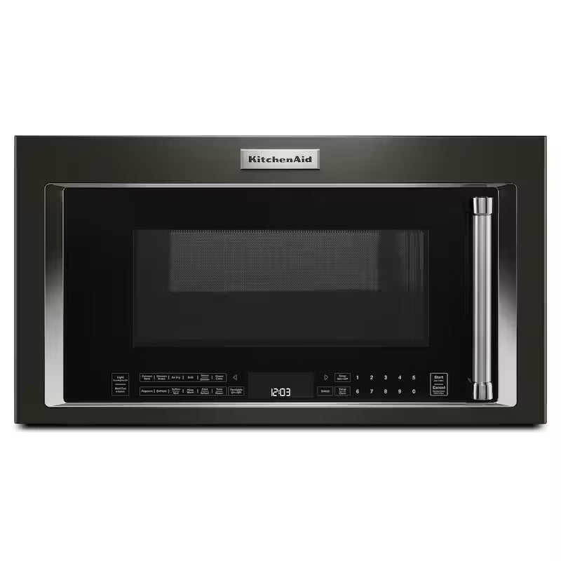 1800-Watt Over the Range Microwave with Air Fry in Black Stainless Steel V4693