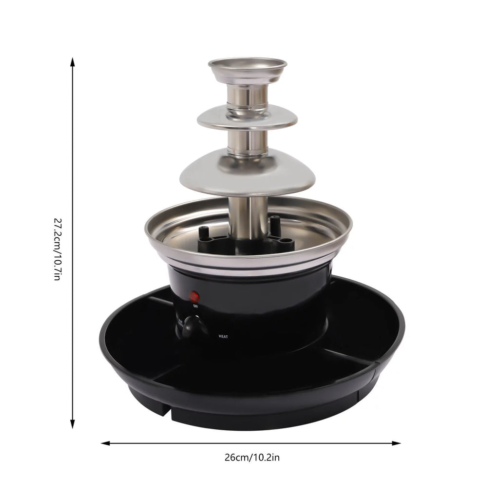 3 Tiers Stainless Steel Chocolate Fondue Fountain X823