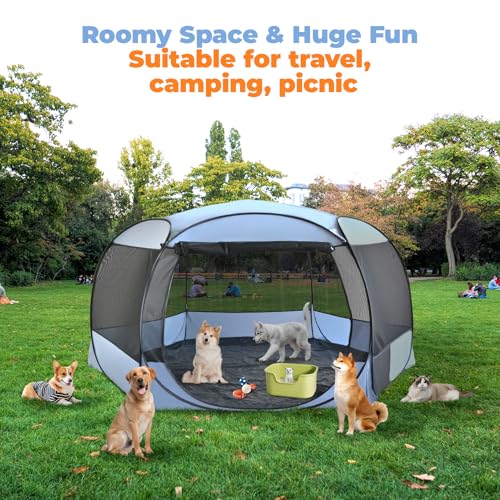 XLarge Popup Portable Dog House with Canopy Y99090