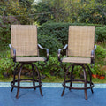 2 Piece Outdoor Swivel Bar Stools Q518005