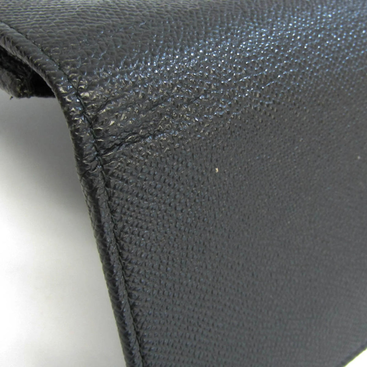 Pre-Owned Black Leather Long Wallet N46734