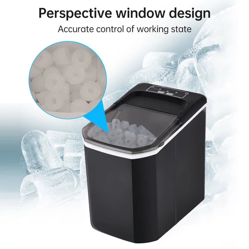 Countertop Ice Maker 26lbs Self-Cleaning Ice Machine with Basket V6555