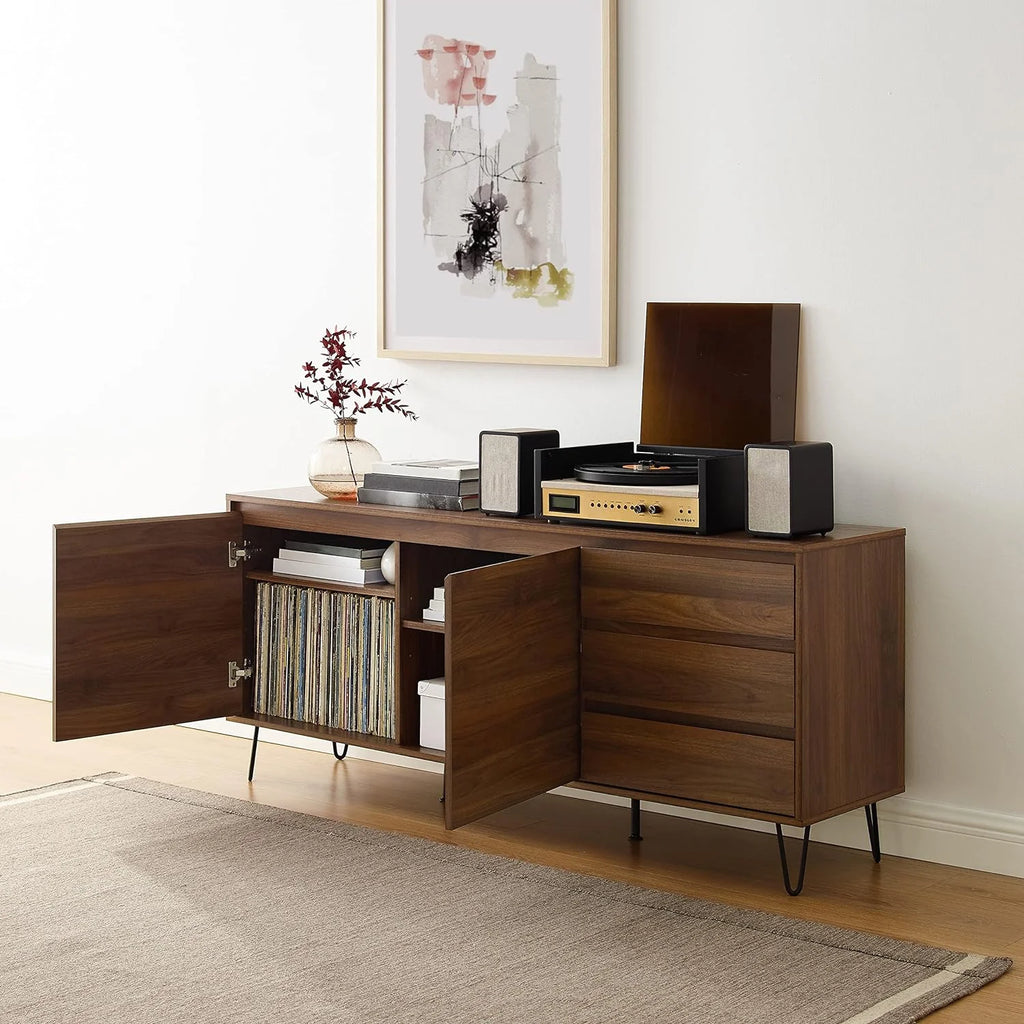 Brown Oak Record Storage Sideboard A55968