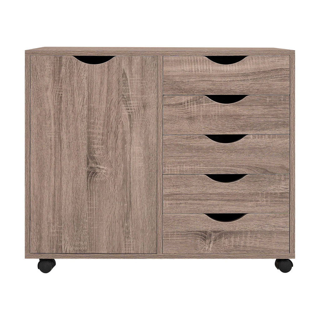 White Wooden Mobile File Cabinet Z17385