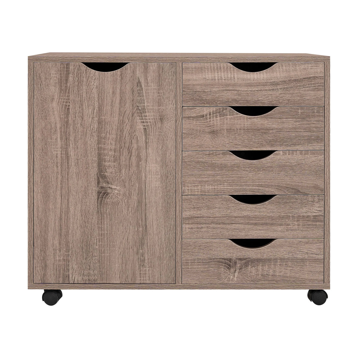 White Wooden Mobile File Cabinet Z17385