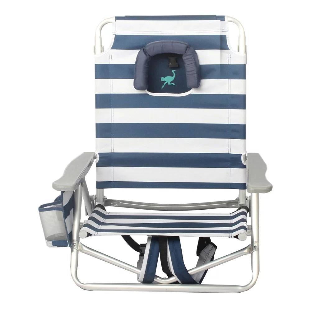Stripe Outdoor Beach Lounge Recliner W730279