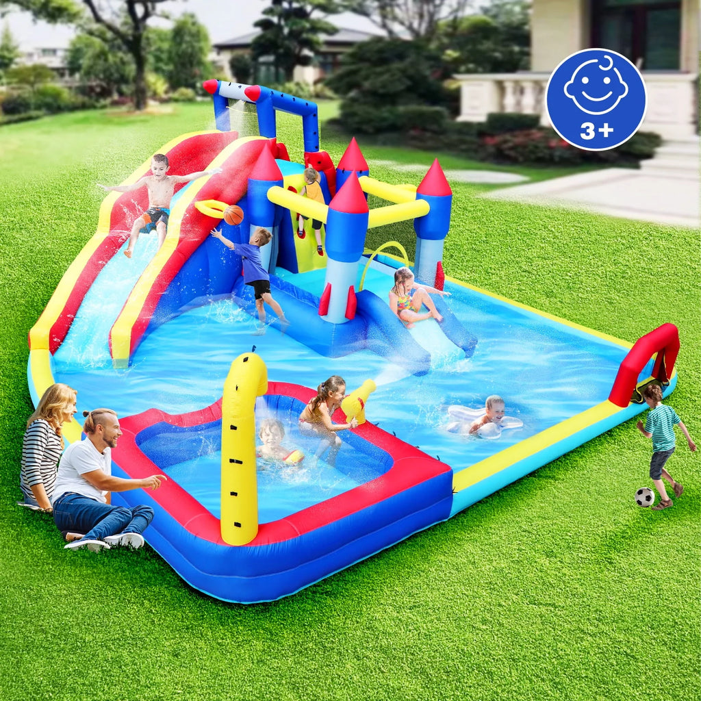 Inflatable Water Park with Splash Pool and Blower F194