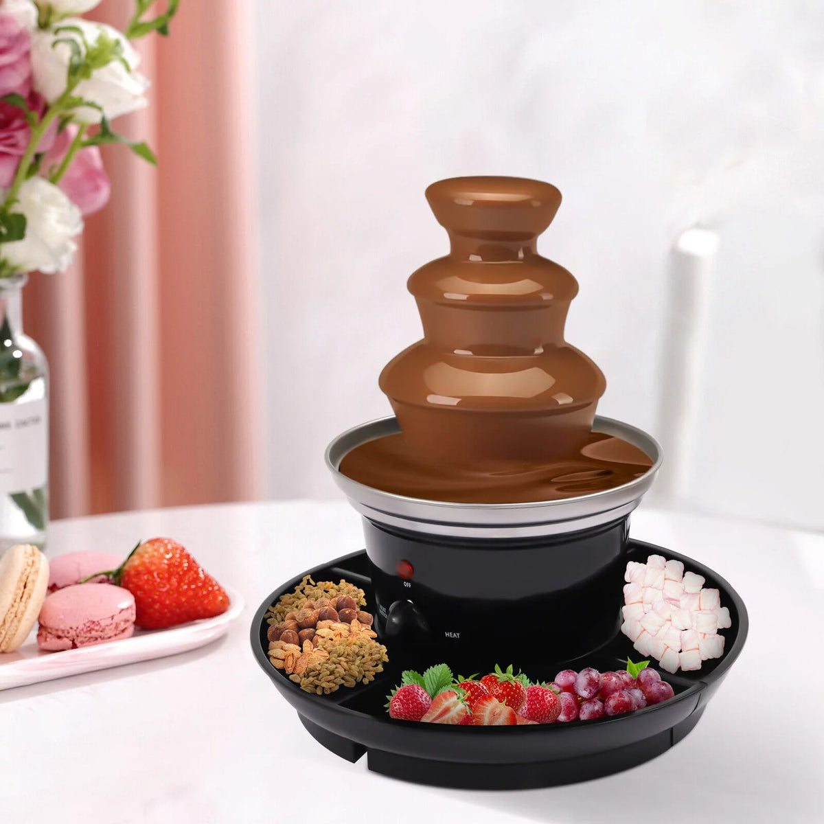 3 Tiers Stainless Steel Chocolate Fondue Fountain X823