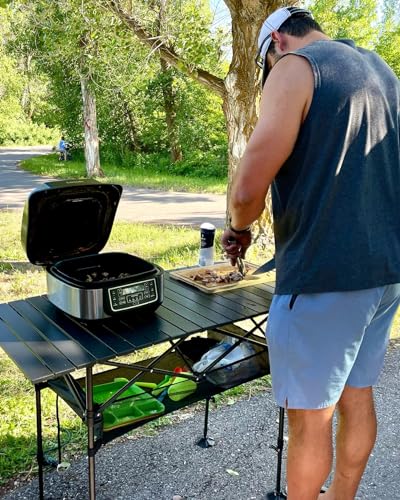 Folding Aluminum Camping Table with Carrying Bag X92124