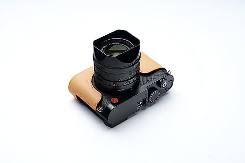 Handmade Genuine Leather Half Camera Case with Hand Strap U35649